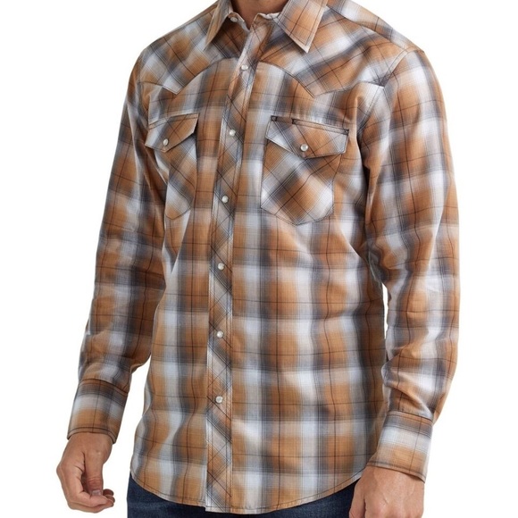 Men’s Pearl Snap Wrangler Western Button Down Size Large - Picture 7 of 7